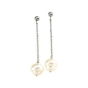 Sterling Silver & Freshwater Pearl Dangle Earrings